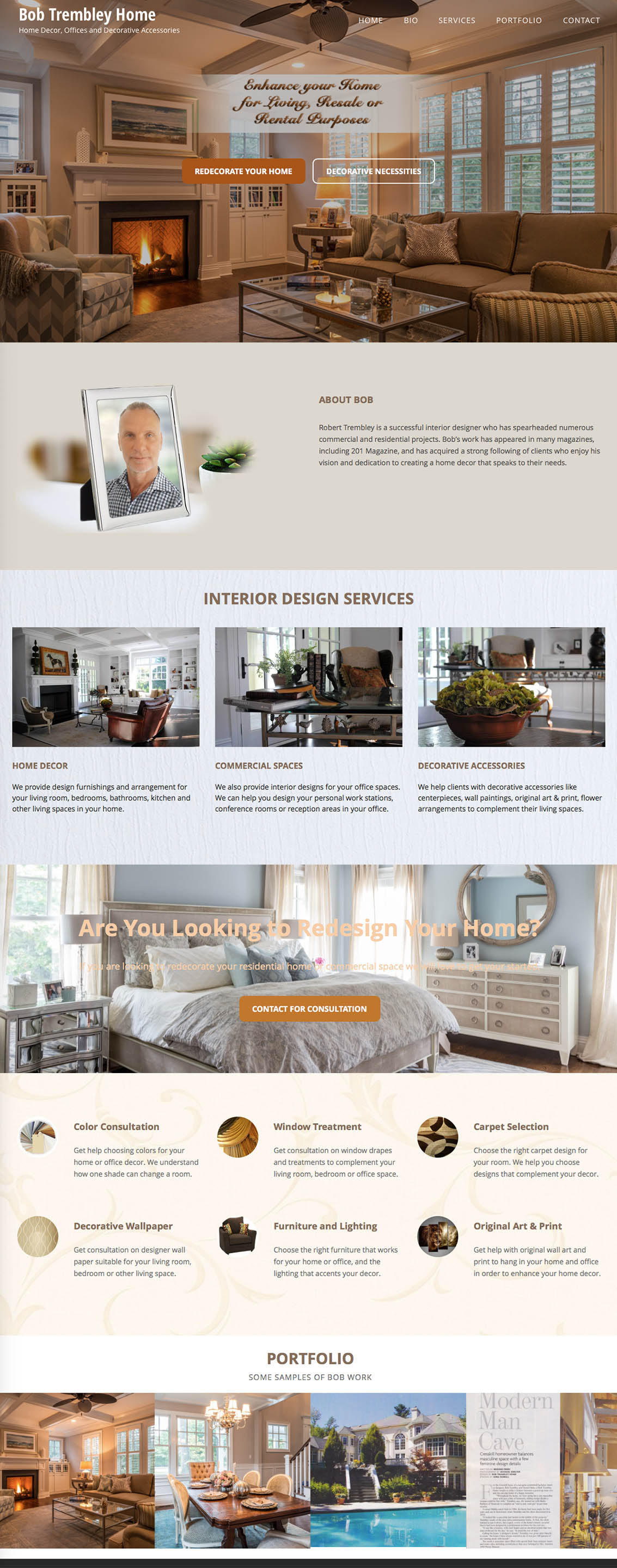 Interior Designer Website